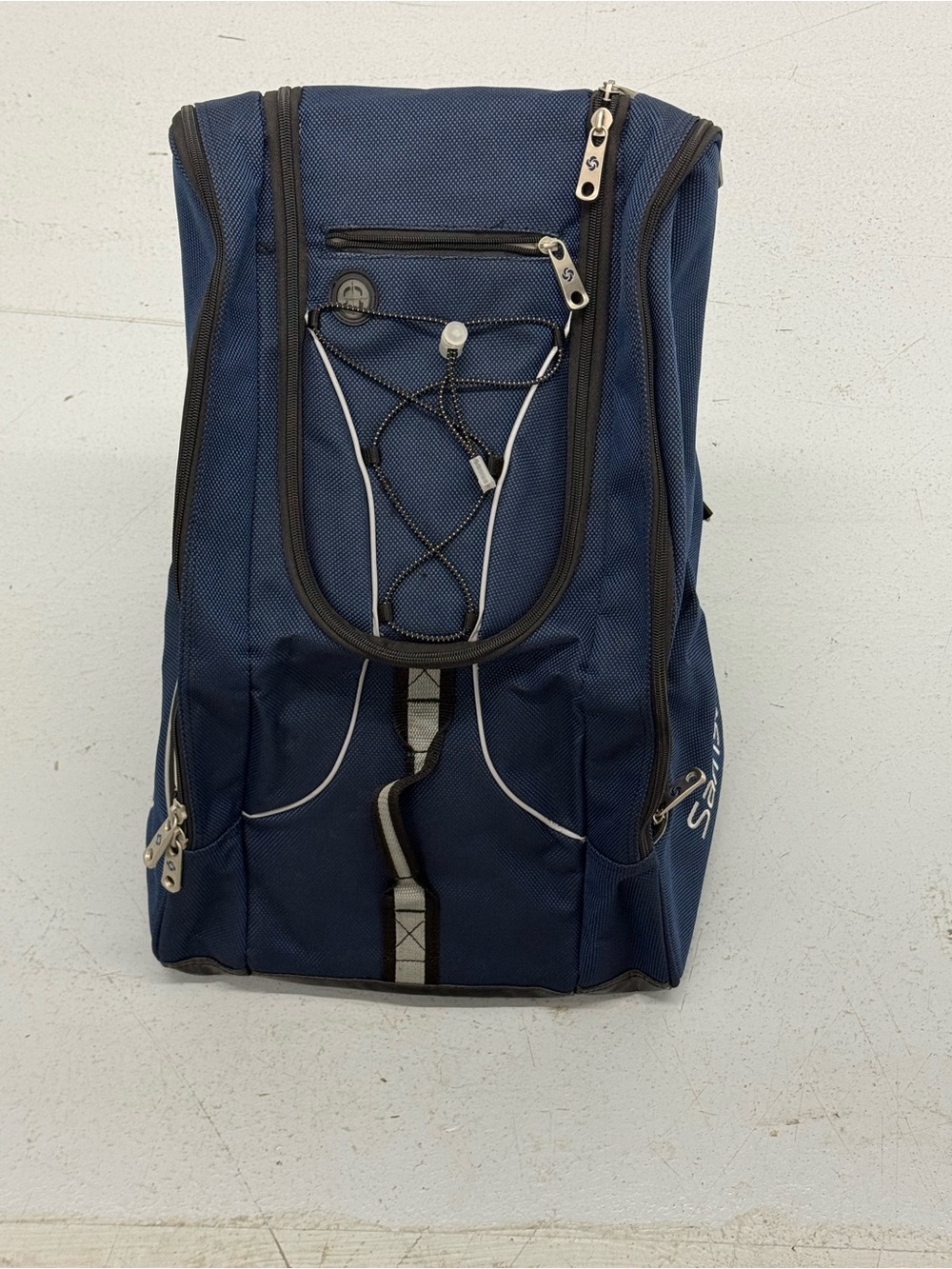 Samsonite Navy Blue Travel Backpack with Front Bungee